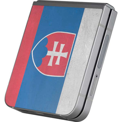 Slovakia Flag Distressed Galaxy Z Flip6 Skin
