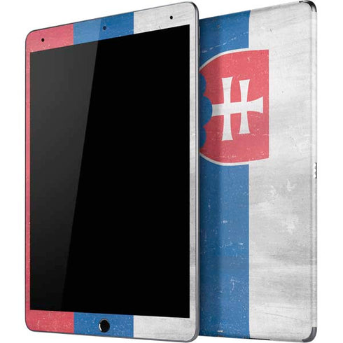 Slovakia Flag Distressed iPad Skins