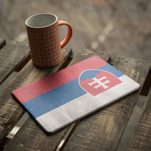 Slovakia Flag Distressed iPad Skins