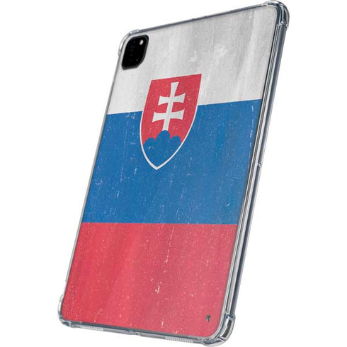 Slovakia Flag Distressed iPad Pro 11in (2024) Clear Case