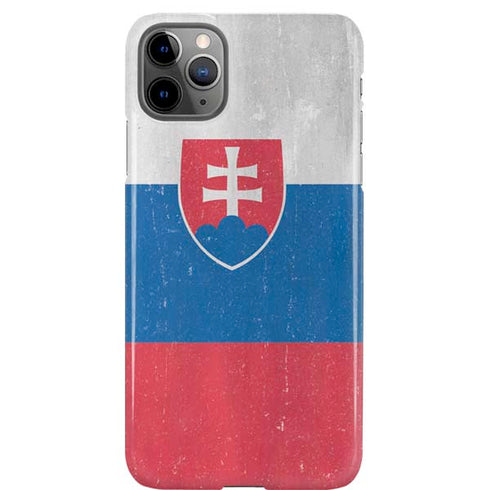 Slovakia Flag Distressed iPhone Cases