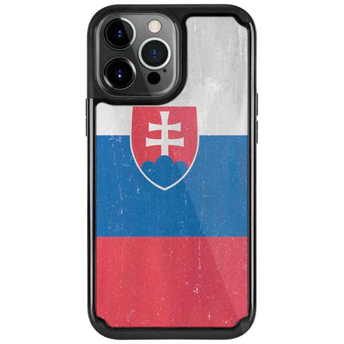 Slovakia Flag Distressed iPhone Cases