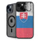 Slovakia Flag Distressed iPhone 14 Plus Kickstand Case
