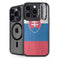 Slovakia Flag Distressed iPhone 14 Pro Max Kickstand Case