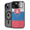 Slovakia Flag Distressed iPhone 15 Kickstand Case