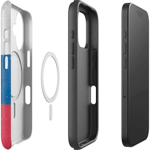 Slovakia Flag Distressed iPhone 16 Magsafe Impact Case