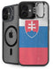 Slovakia Flag Distressed iPhone 16 Plus Kickstand Case