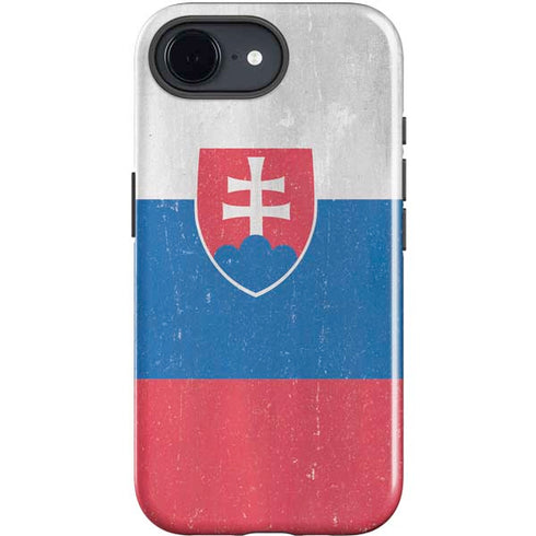 Slovakia Flag Distressed iPhone 16e Impact Case