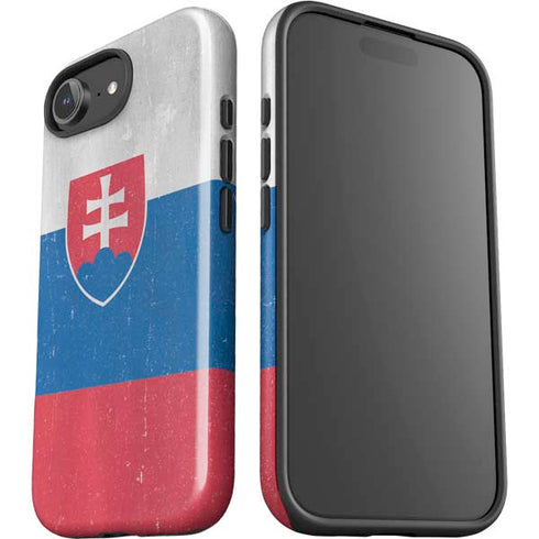 Slovakia Flag Distressed iPhone 16e Impact Case