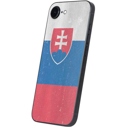 Slovakia Flag Distressed iPhone 16e Skin