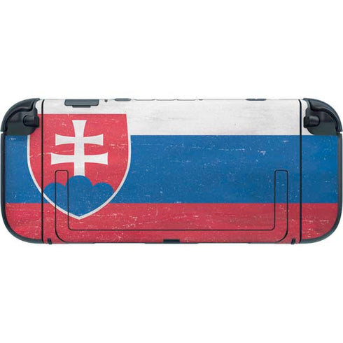 Slovakia Flag Distressed Nintendo Switch 2 (2025) with Joy-Con Skin