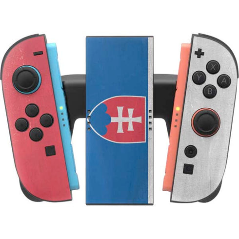 Slovakia Flag Distressed Nintendo Switch 2 (2025) Joy-Con Controller Skin