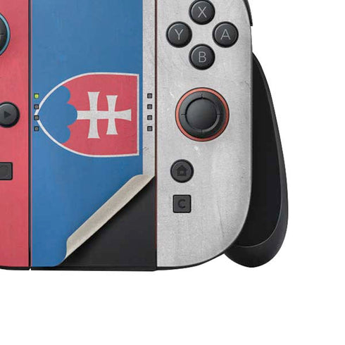 Slovakia Flag Distressed Nintendo Switch 2 (2025) Joy-Con Controller Skin