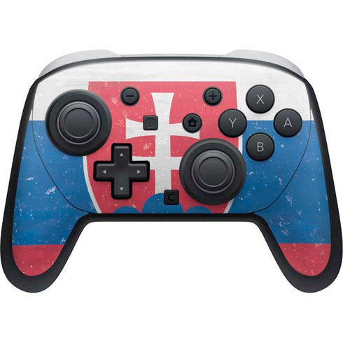 Slovakia Flag Distressed Nintendo Skins