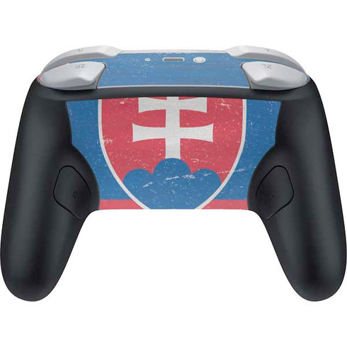 Slovakia Flag Distressed Nintendo Switch 2 (2025) Pro Controller Skin