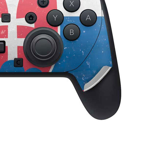 Slovakia Flag Distressed Nintendo Switch 2 (2025) Pro Controller Skin
