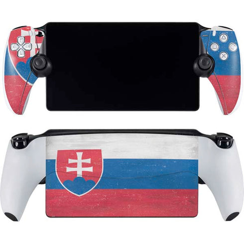 Slovakia Flag Distressed PlayStation Portal Remote Player Skin