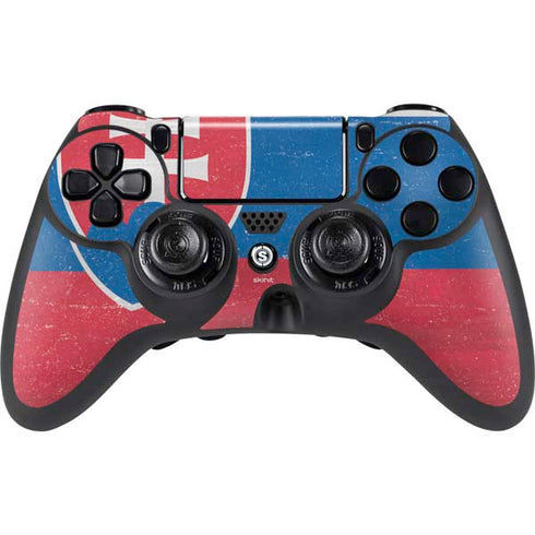 Slovakia Flag Distressed PlayStation PS4 Skins