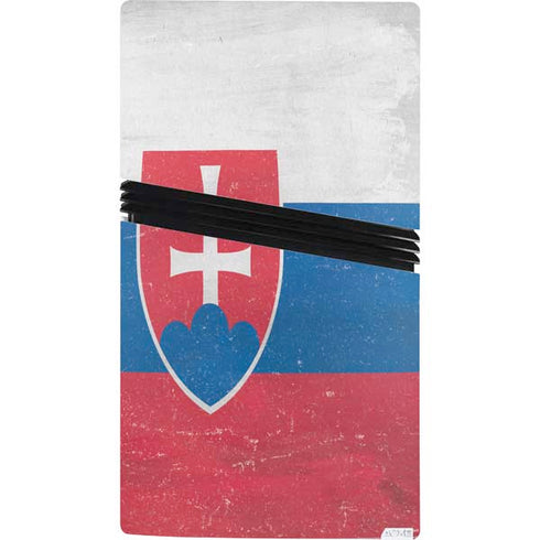 Slovakia Flag Distressed PS5 Pro Console Skin