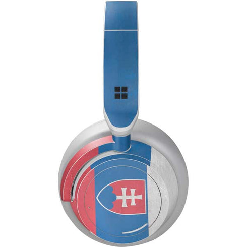 Slovakia Flag Distressed Surface Headphones Skin
