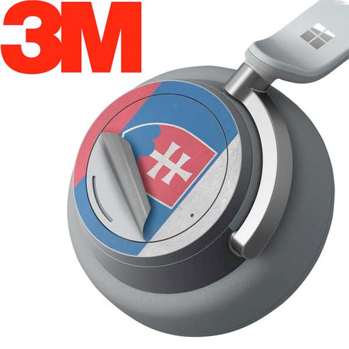 Slovakia Flag Distressed Surface Headphones Skin