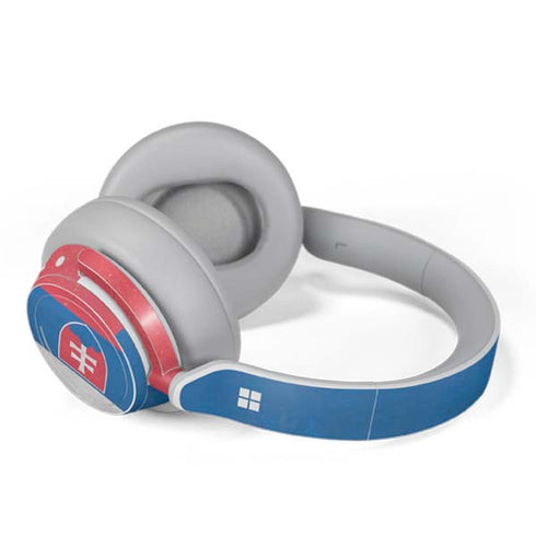 Slovakia Flag Distressed Surface Headphones Skin