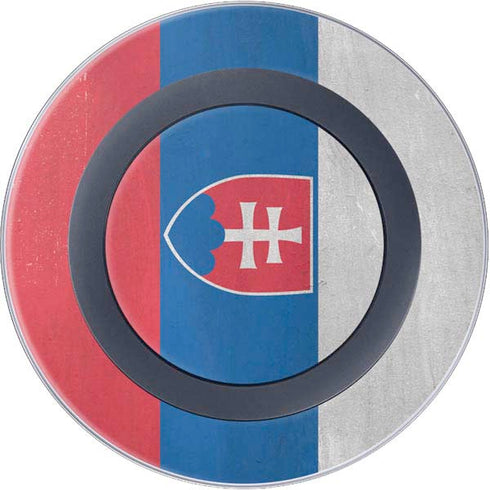 Slovakia Flag Distressed Wireless Charger Skin