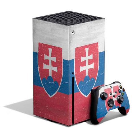 Slovakia Flag Distressed Xbox Series X Skins