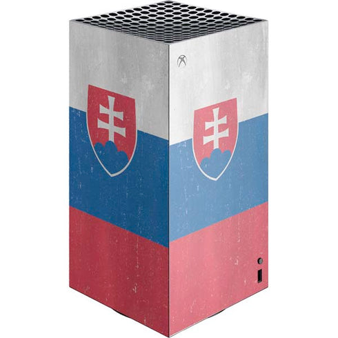 Slovakia Flag Distressed XBox Series X Digital Edition Console Skin