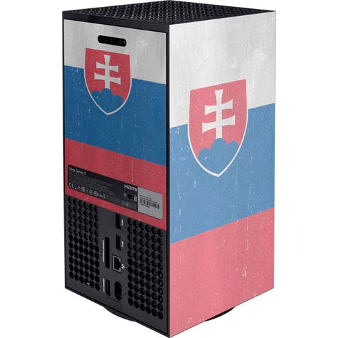 Slovakia Flag Distressed XBox Series X Digital Edition Console Skin