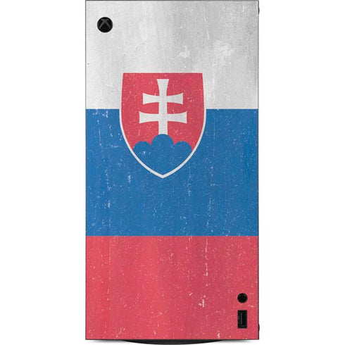 Slovakia Flag Distressed XBox Series X Digital Edition Console Skin