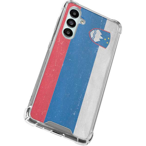 Slovenia Flag Distressed Galaxy A16 5G Clear Case