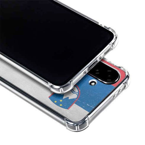 Slovenia Flag Distressed Galaxy A36 5G Clear Case
