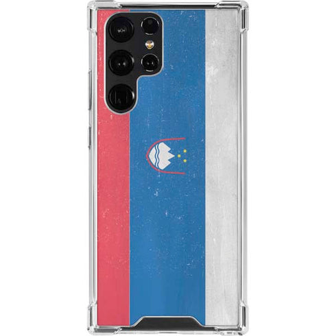 Slovenia Flag Distressed Galaxy S23 Ultra Clear Case