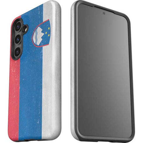 Slovenia Flag Distressed Galaxy S25 Impact Case