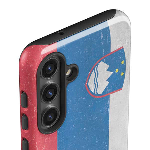 Slovenia Flag Distressed Galaxy S25 Plus Impact Case