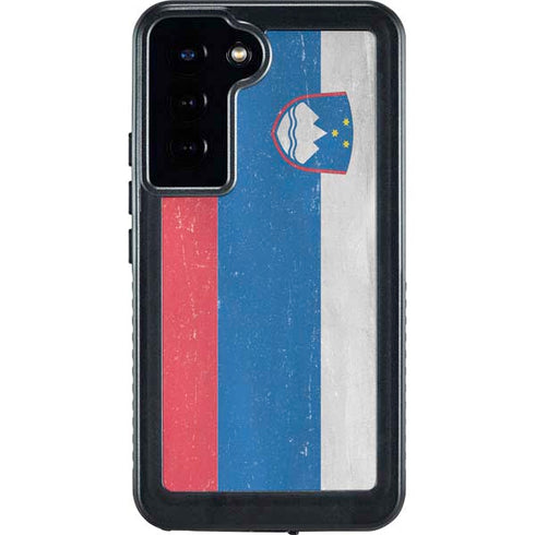 Slovenia Flag Distressed Galaxy S24 Plus Waterproof Case