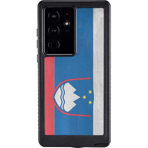 Slovenia Flag Distressed Galaxy S24 Ultra Waterproof Case