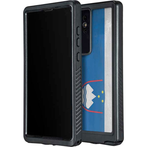 Slovenia Flag Distressed Galaxy S24 Ultra Waterproof Case