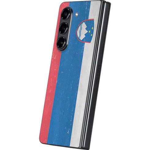 Slovenia Flag Distressed Galaxy Z Fold5 5G Skin