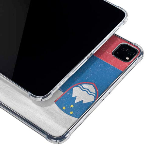 Slovenia Flag Distressed iPad Pro 11in (2024) Clear Case