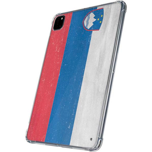 Slovenia Flag Distressed iPad Pro 11in (2024) Clear Case