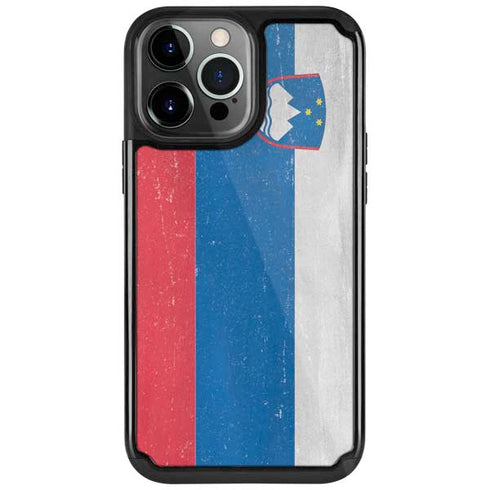 Slovenia Flag Distressed iPhone Cases