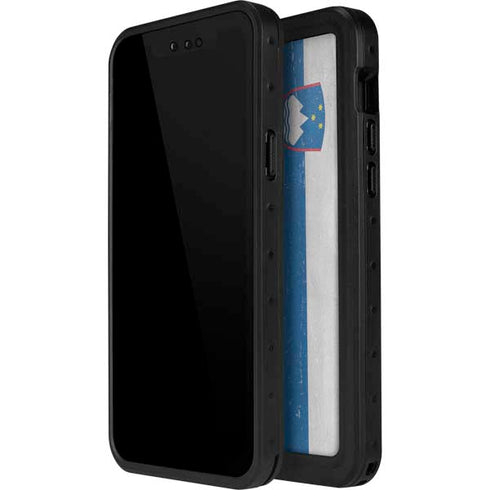 Slovenia Flag Distressed iPhone 15 Plus Waterproof Case