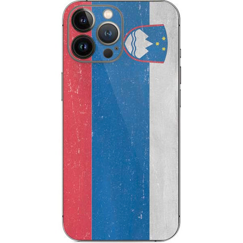 Slovenia Flag Distressed iPhone 15 Pro Max Skin