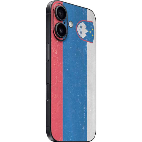 Slovenia Flag Distressed iPhone 16 Plus Skin