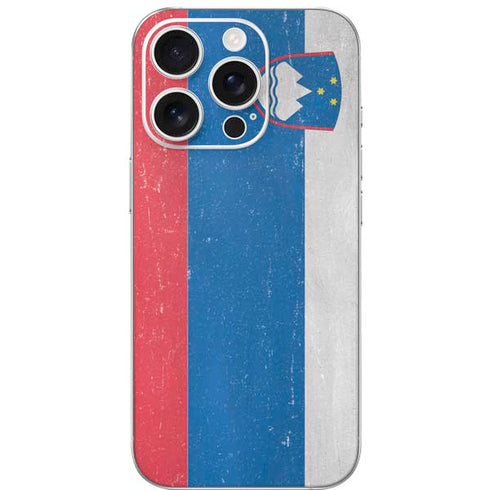 Slovenia Flag Distressed iPhone 16 Pro Skin