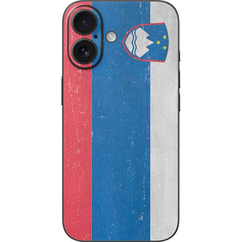 Slovenia Flag Distressed iPhone 16 Skin