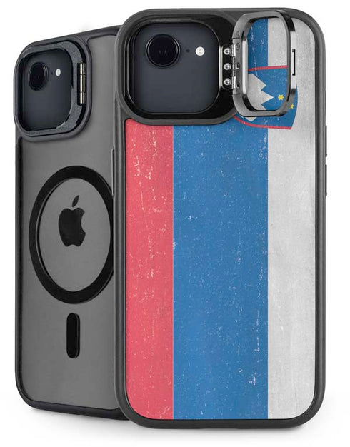Slovenia Flag Distressed iPhone 16e Kickstand Case