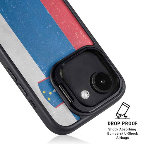 Slovenia Flag Distressed iPhone 16e Kickstand Case